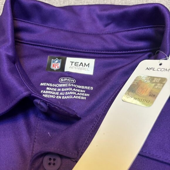 Minnesota Vikings NFL Team apparel Men's Polo Purple Size Small - Picture 3 of 5